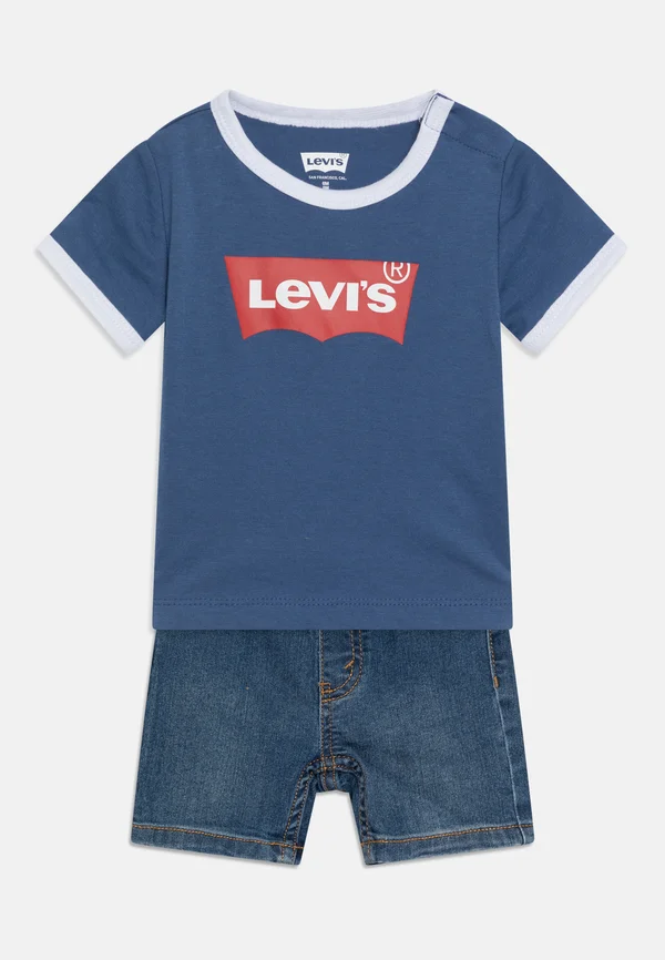 BATWING RINGER DENIM SET - Shorts - true navy