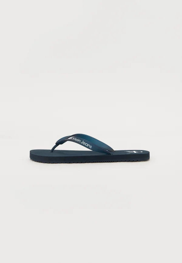 BEACH TRANSPARENT - T-bar sandals - calvin navy/bright white