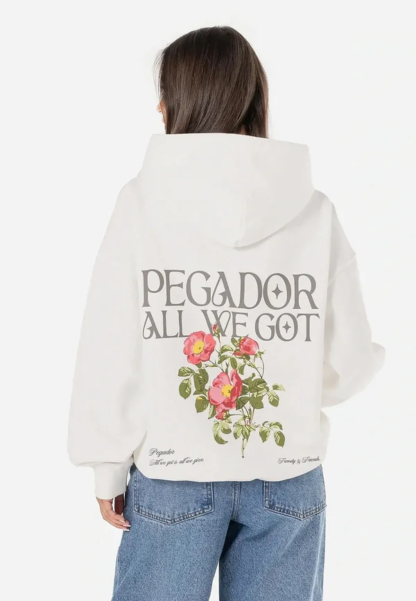 BEALI OVERSIZED HOODIE - Sweatshirt - washed warm white