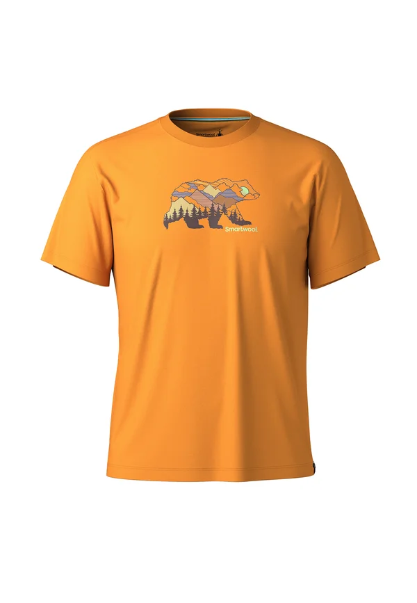 BEAR VIEW GRAPHIC - Print T-shirt - squash