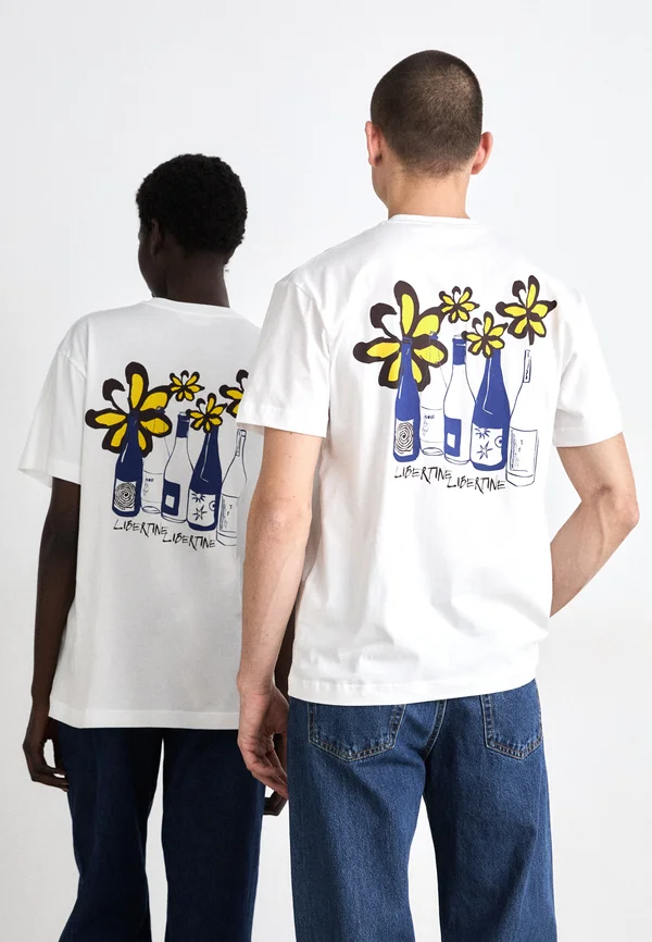 BEAT RANGE UNISEX - Print T-shirt - white
