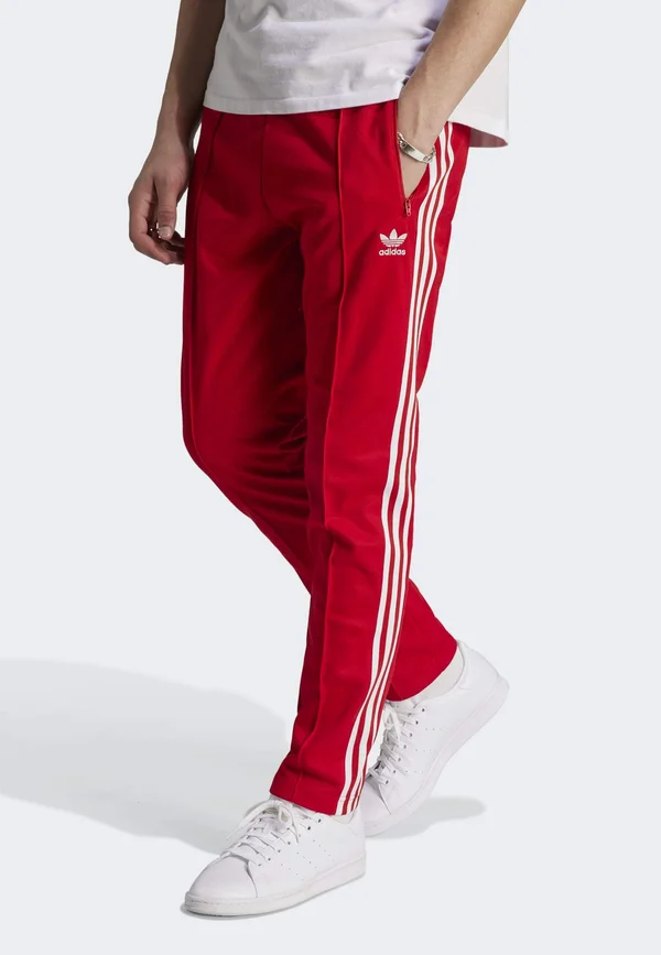 BECKENBAUER - Tracksuit bottoms - better scarlet   white