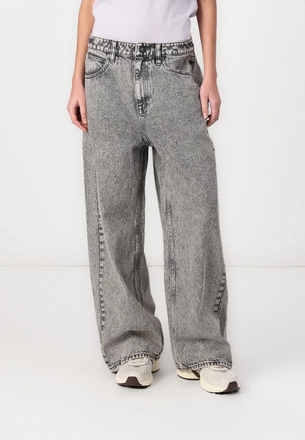 BEEGGY PANTS - Wide Leg - grey vintage