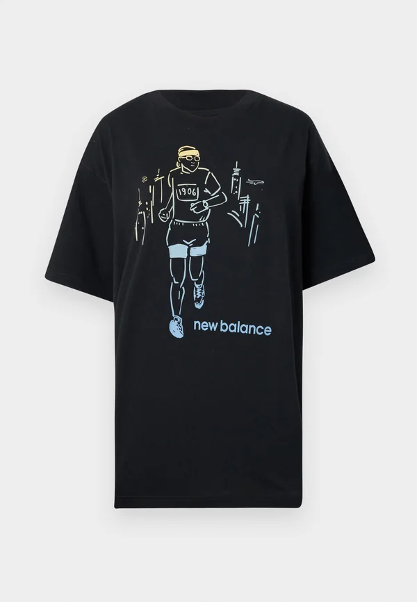 BEFORE AND AFTER UNISEX - Print T-shirt - black