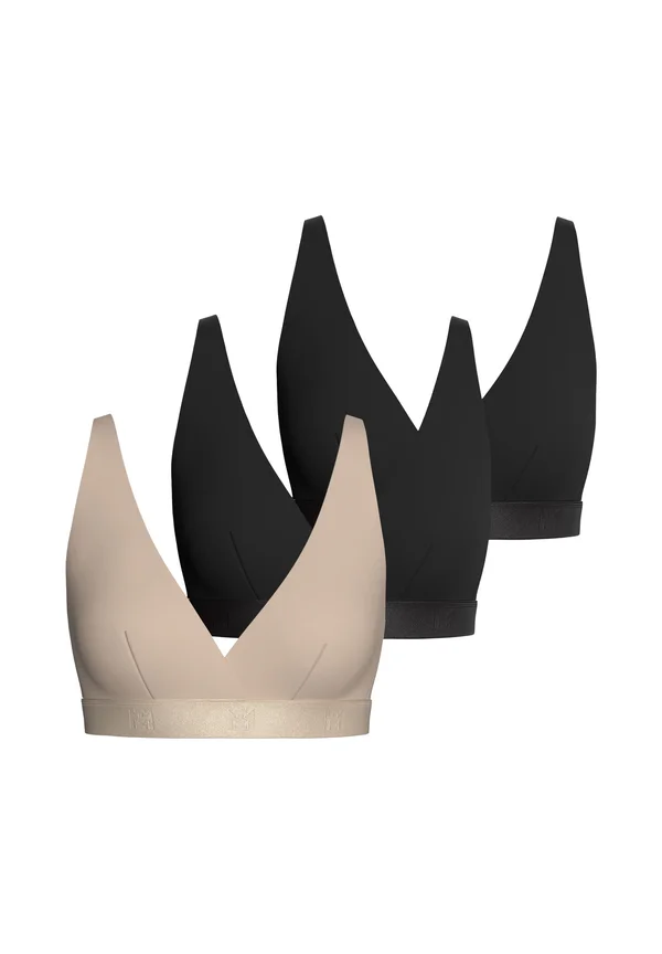 BEKLEIDUNG 3 PACK - Triangle bra - beige/black/black