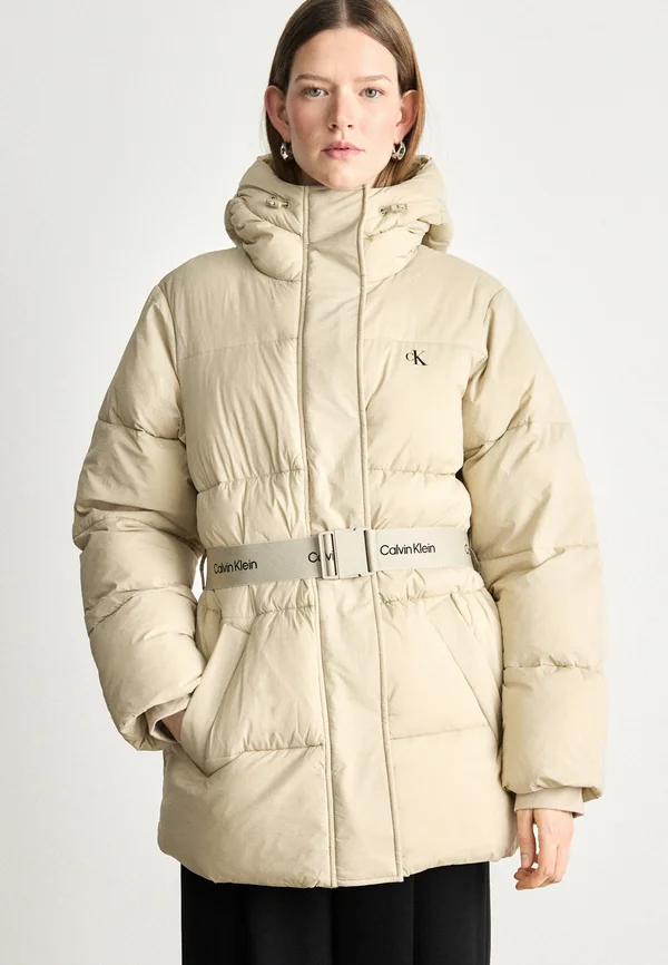 BELTED MIDWEIGHT PUFFER - Winter coat - island fossil