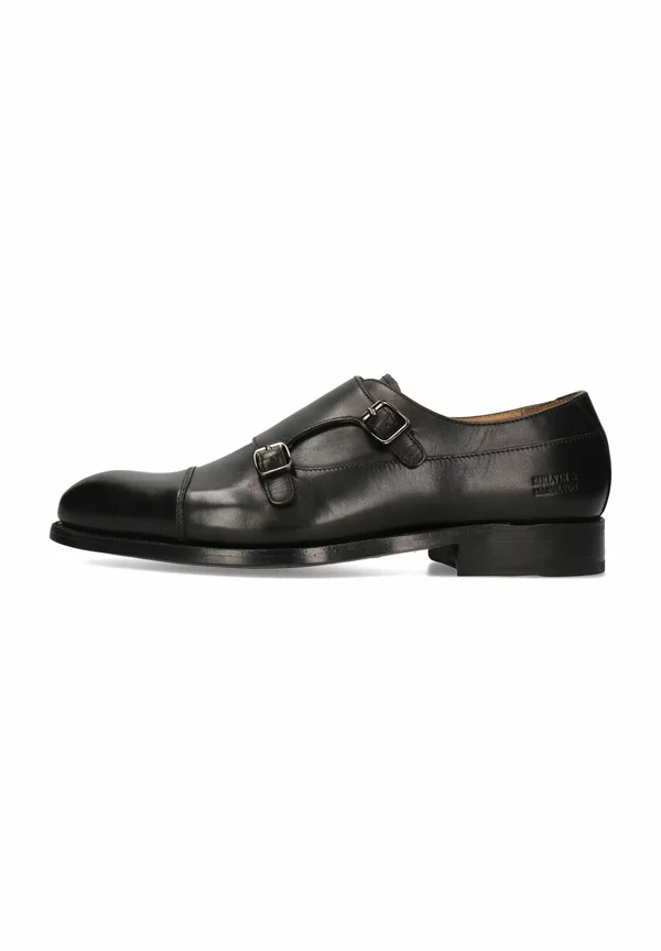 BENET FRENCH CALF WOOD - Slip-ons - black