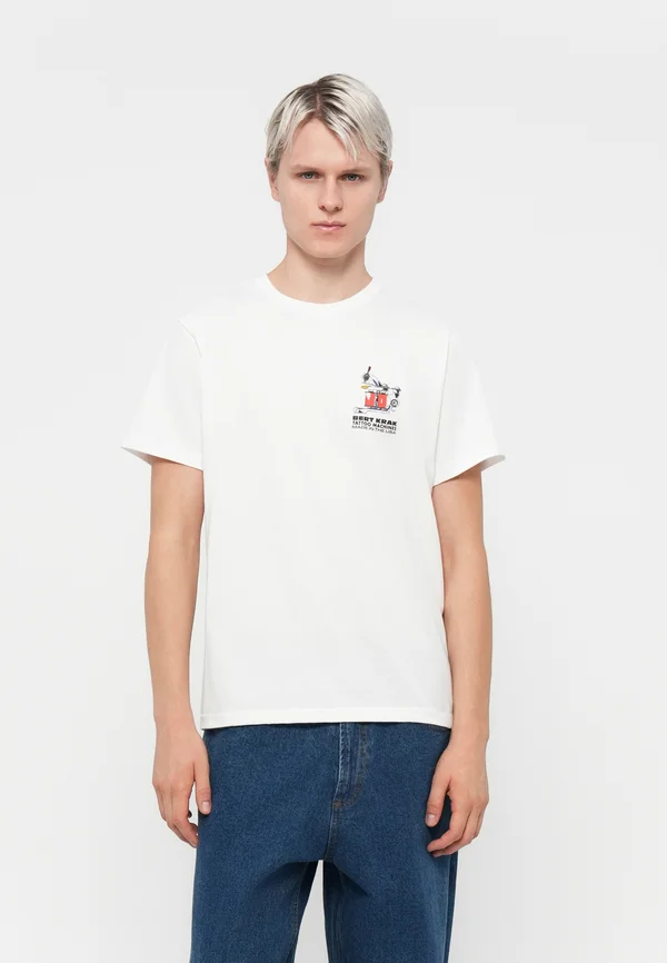 BERT KRAK HANDMADE - Print T-shirt - white