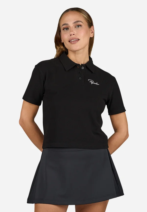 BERUTTI CROPPED POLO BABY TEE - Polo shirt - washed black