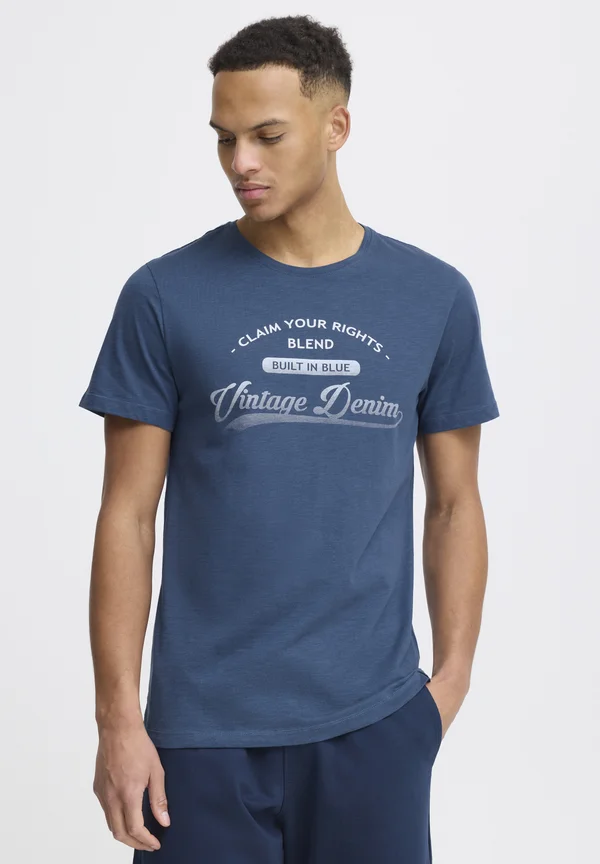 BHPILLO - Print T-shirt - dark denim