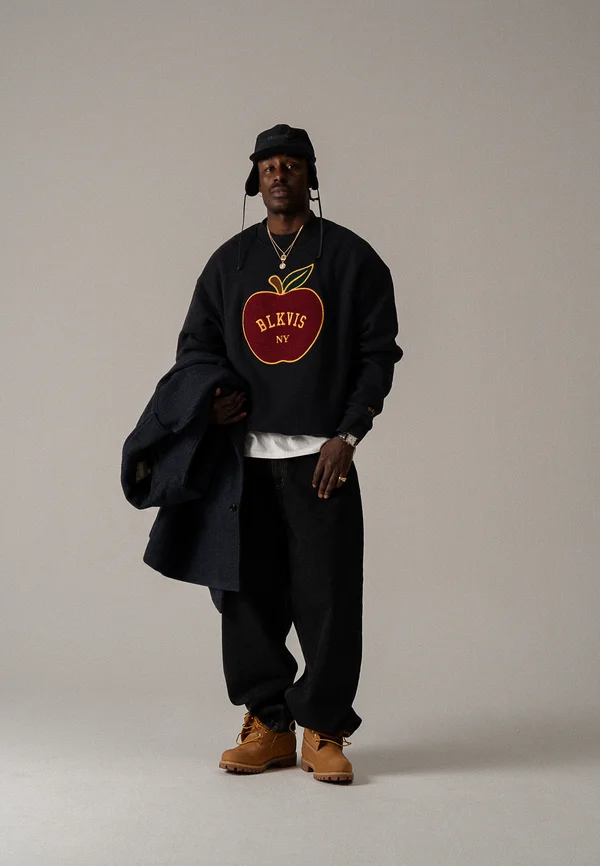 BIG APPLE CREWNECK - Sweatshirt - black