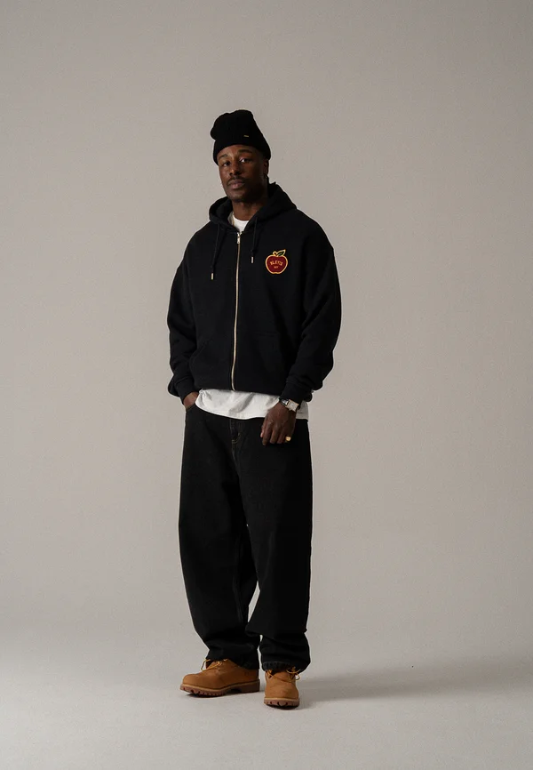 BIG APPLE ZIP HOODY UNISEX - Zip-up sweatshirt - black