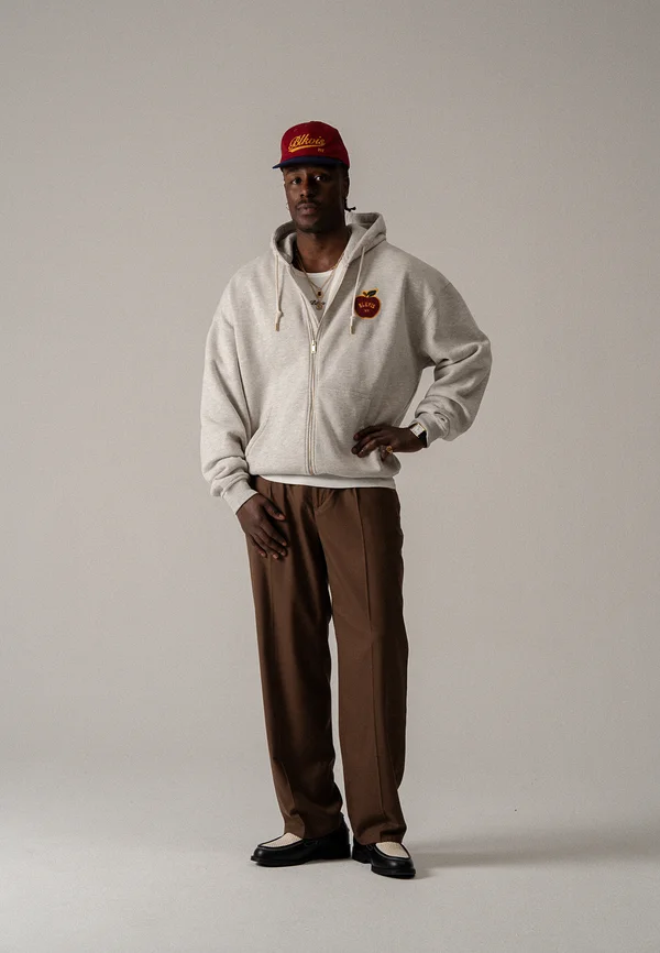 BIG APPLE ZIP HOODY UNISEX - Zip-up sweatshirt - grey heather