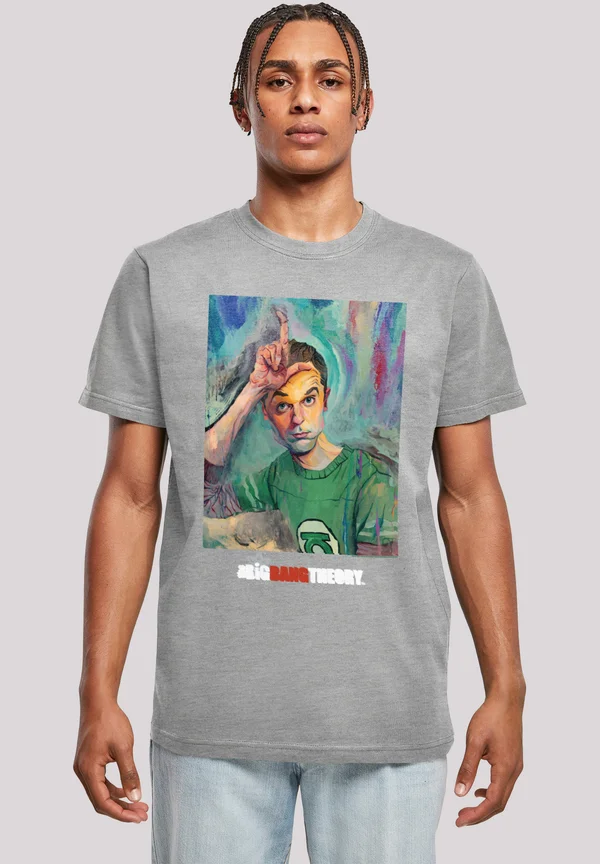 BIG BANG THEORY TV SERIE SHELDON LOSER PAINTING - Print T-shirt - heather grey