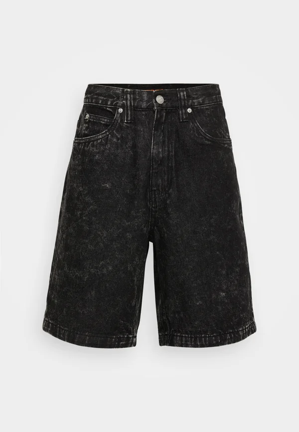 BIG UNISEX - Denim shorts - black acid wash