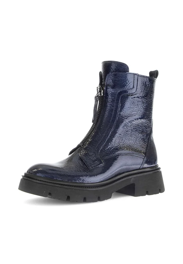 BIKER - Platform ankle boots - dark-blue altsi