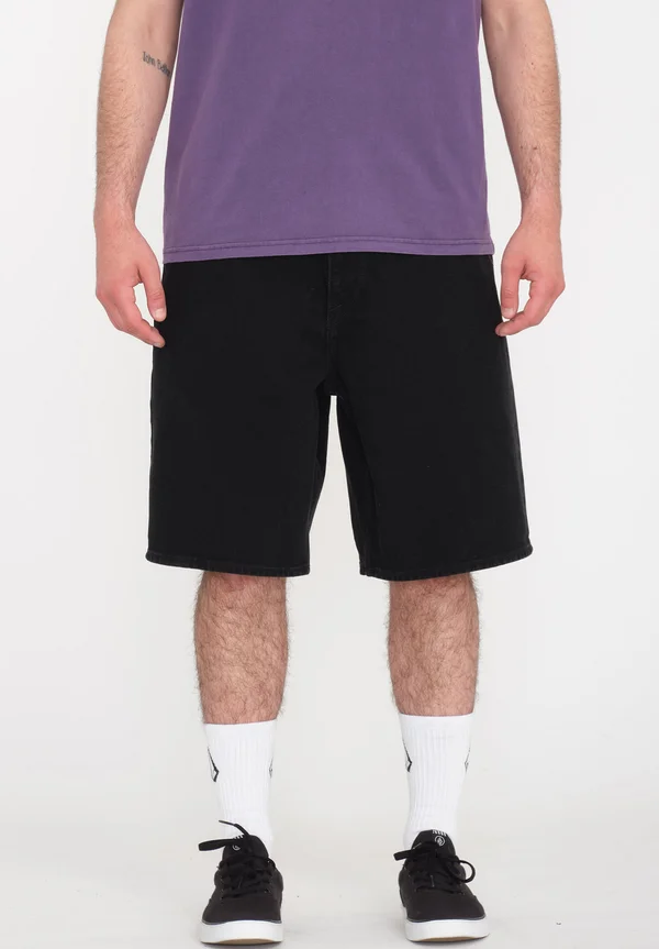 BILLOW - Denim shorts - black