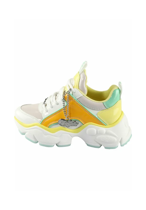 BINARY GLAM - Trainers - white yellow mint