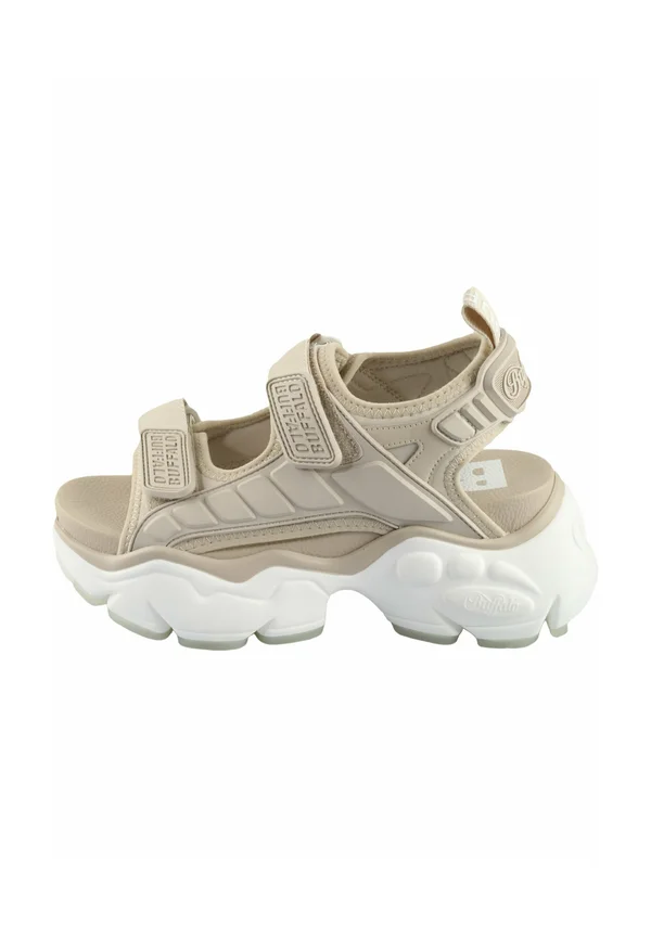 BINARY TRACK - Platform sandals - beige