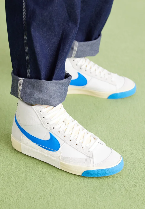 BLAZER MID 77 PRO CLUB - High-top trainers - white/photo blue/beach/sail/team orange