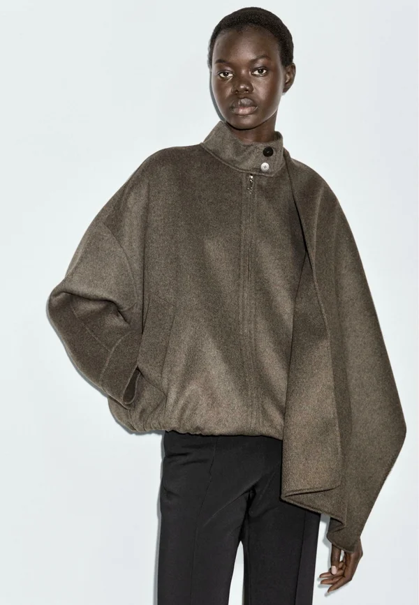 BLEND WITH SCARF  - Bomber Jacket - grey