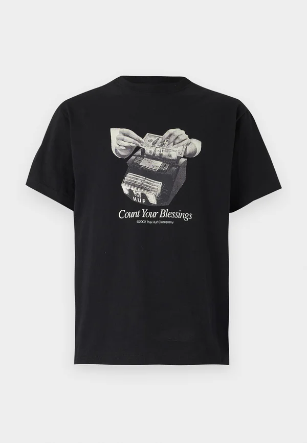 BLESSINGS TEE UNISEX - Print T-shirt - black