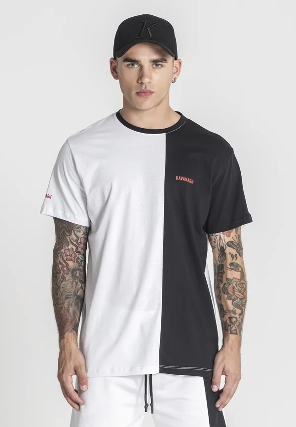 BLOCK TEE - Print T-shirt - white