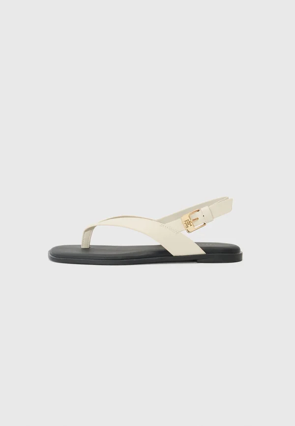 BLOCK THONG FLAT - T-bar sandals - newsprint