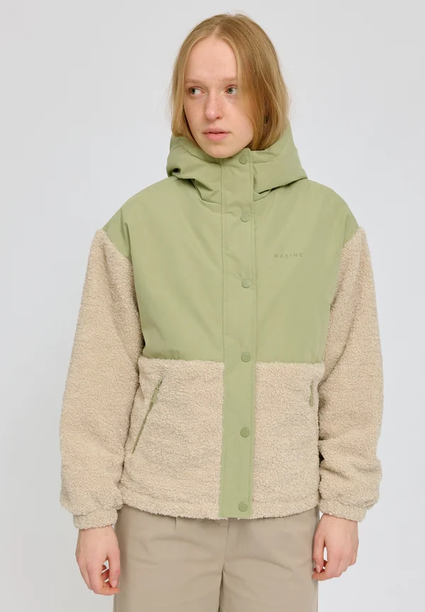 BLOCKING - Fleece jacket - matcha natural