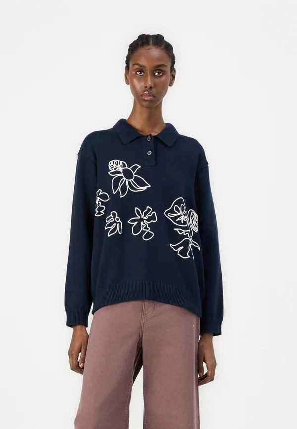 BLOOM SWEATER - Jumper - navy