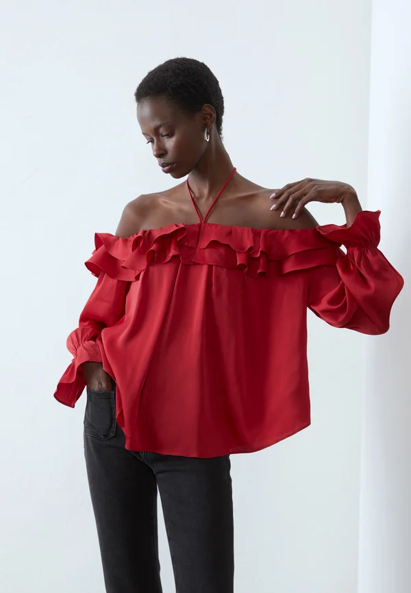 Blouse - dark red