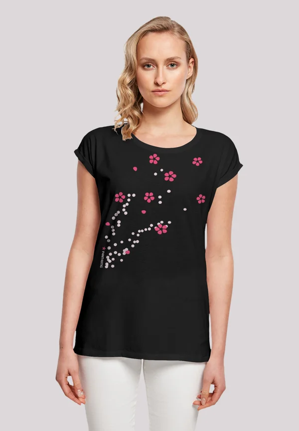 BLUMEN RANKE - Print T-shirt - schwarz
