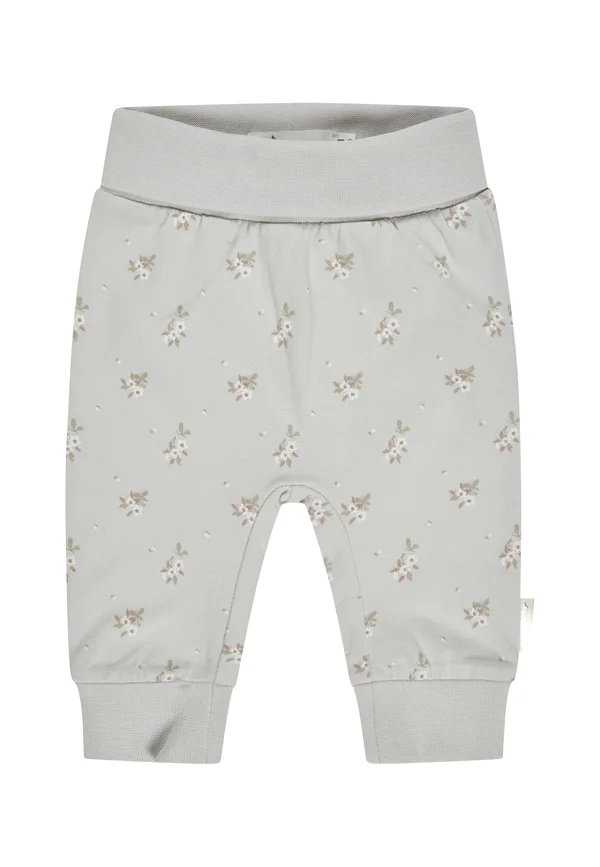 BLUMEN - Tracksuit bottoms - silber