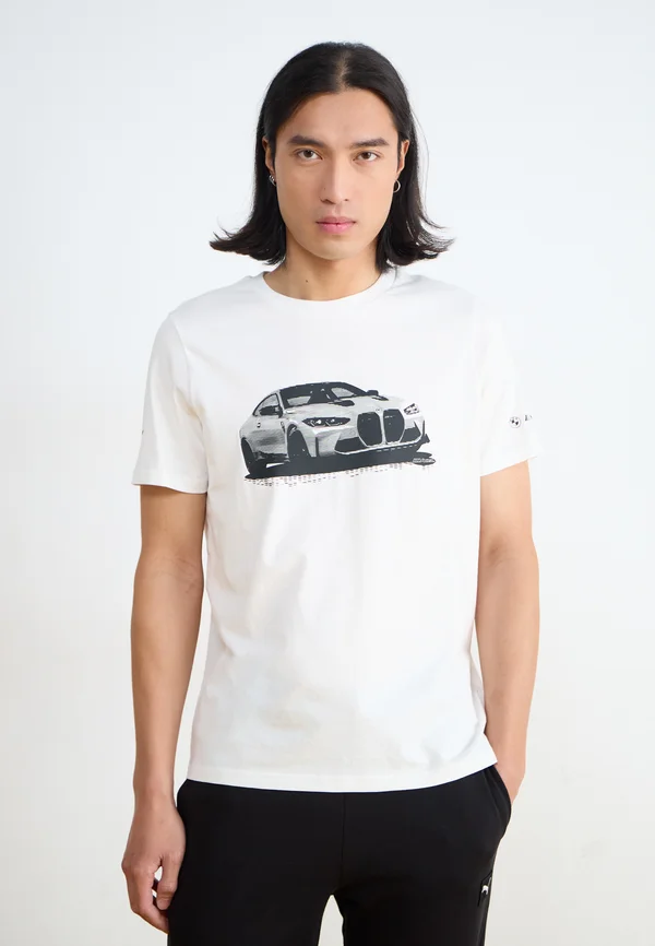 BMW GRAPHIC TEE - Print T-shirt - white