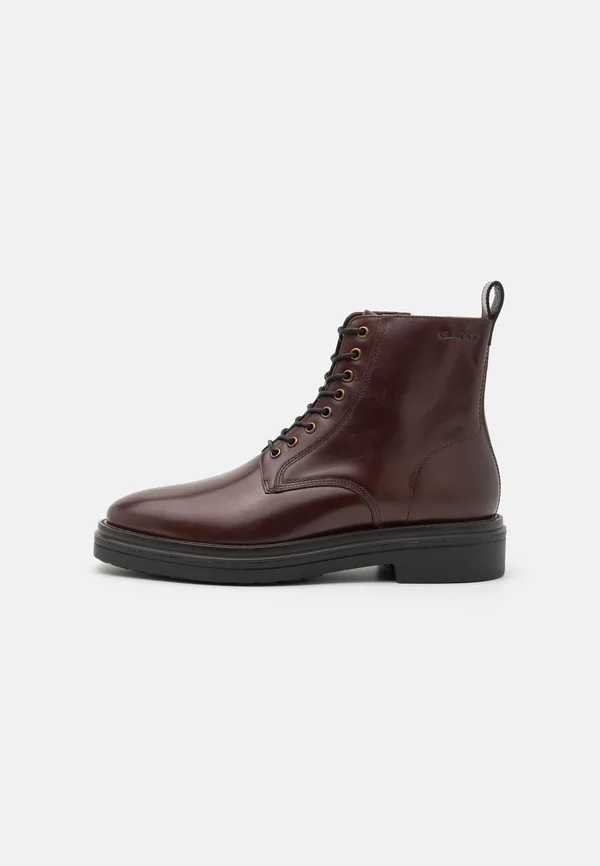BOGGAR - Lace-up ankle boots - cognac