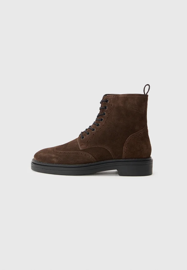 BOGGAR - Lace-up ankle boots - espresso brown
