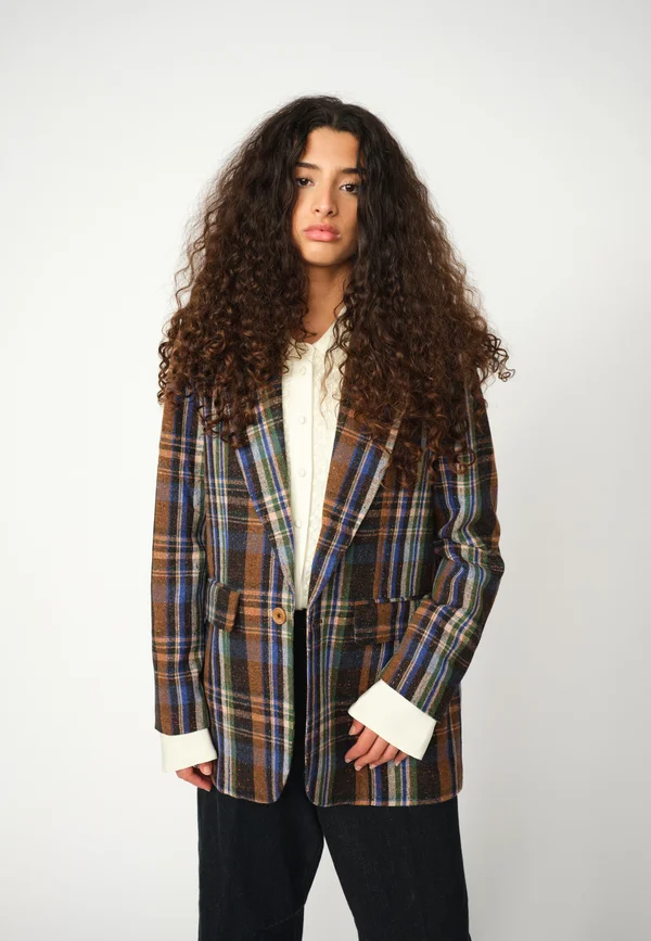BOLD CHECK - Blazer - garden green