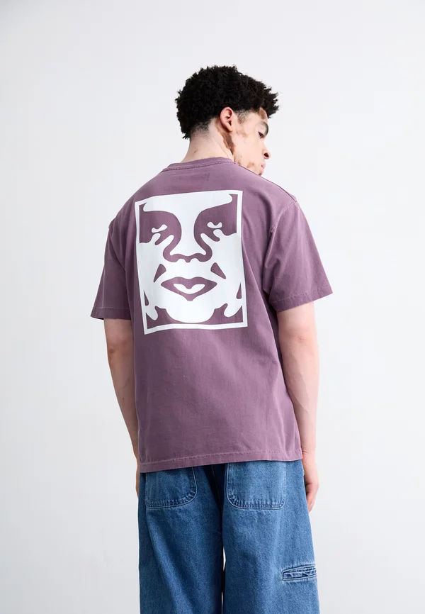 BOLD ICON FACE - Print T-shirt - plum perfect
