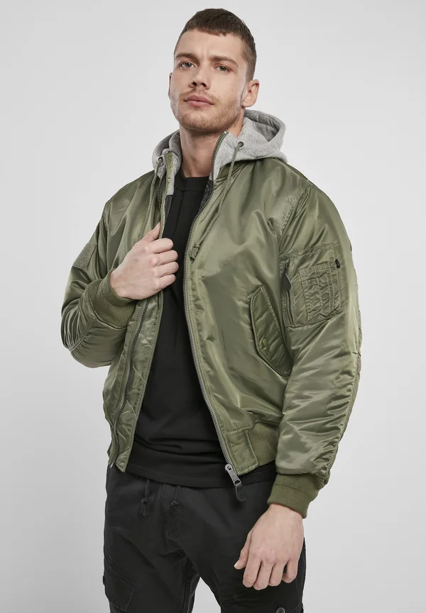 Bomber Jacket - olive/grey