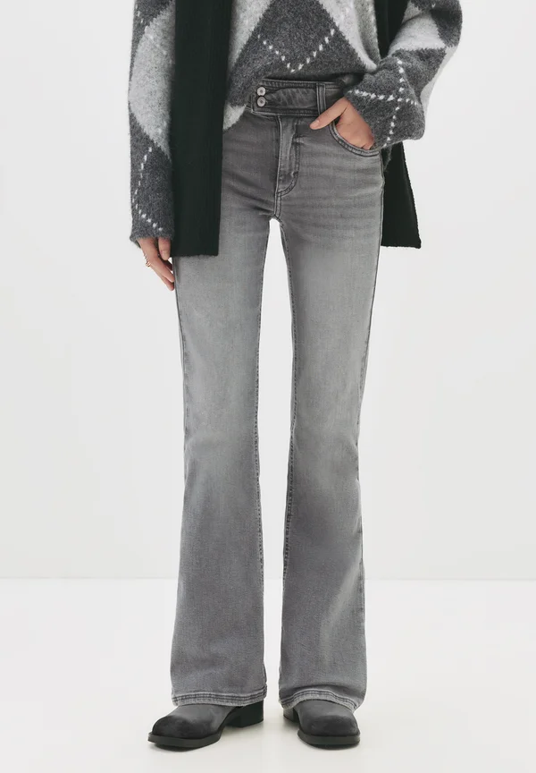 Bootcut jeans - light grey