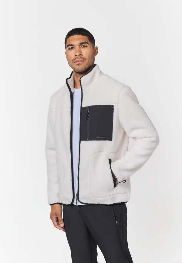 BORG TECH - Fleece jacket - off white