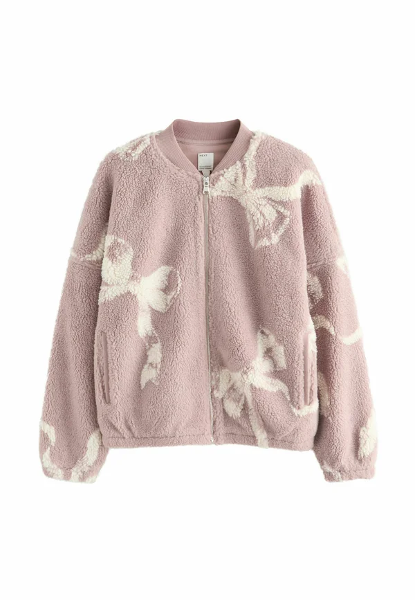 BORG ZIP - Fleece jacket - pink bow