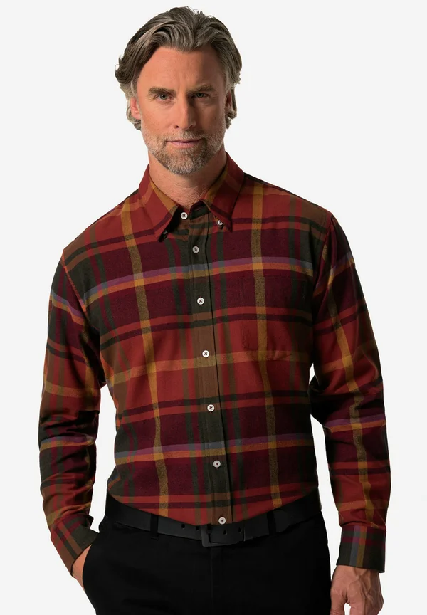 BOSTON PARK KARO-LANGARM VERDECKTER BUTTONDOWN-KRAGEN COMFORT FIT - Shirt - rust