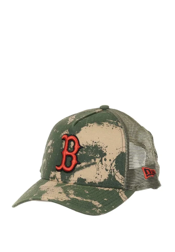 BOSTON SOX FRAME  A-FRAME ADJUSTABLE TRUCKER SPRAY RIPSTOP  - Cap - oliv