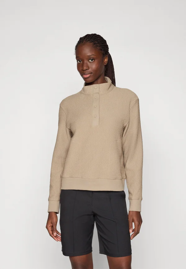 BOULDER 1/2 SNAP PULLOVER - Sweatshirt - ice coffee