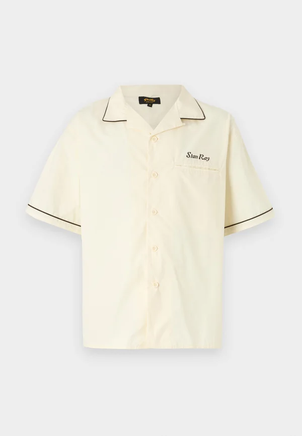 BOWLING UNISEX - Button-down blouse - natural/matt black