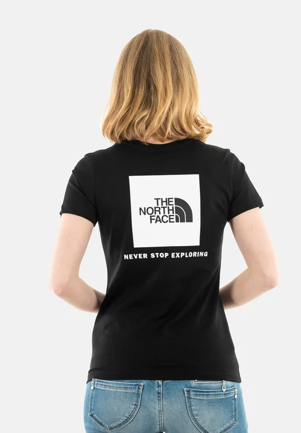 BOX SLIM TEE - Print T-shirt - tnf black