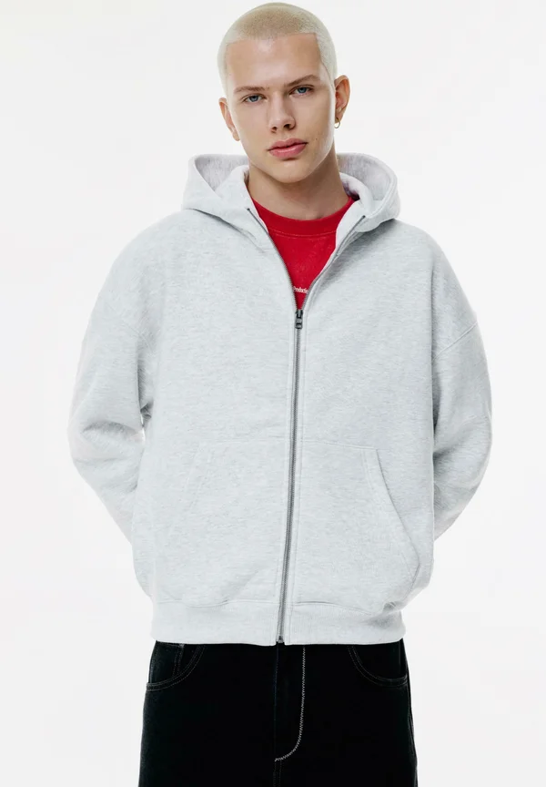 BOXY - Zip-up sweatshirt - light grey