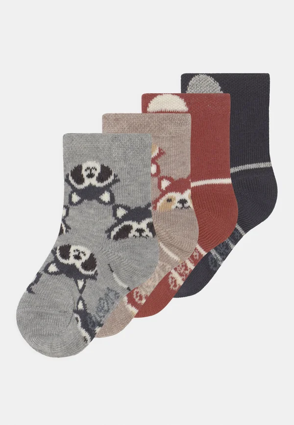 BOY RACOON 4 PACK - Socks - beige/brown