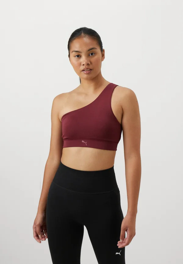 BRA ONE SHOULDER - Light support sports bra - ruby shimmer